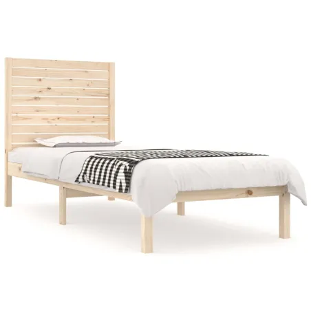 Cadre de lit sans matelas 90x190 cm bois massif