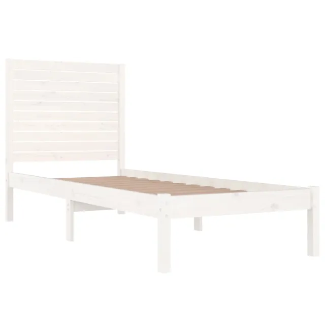 Cadre de lit sans matelas blanc 90x190 cm bois massif