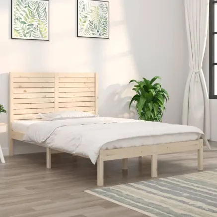 Cadre de lit sans matelas 120x190 cm bois massif