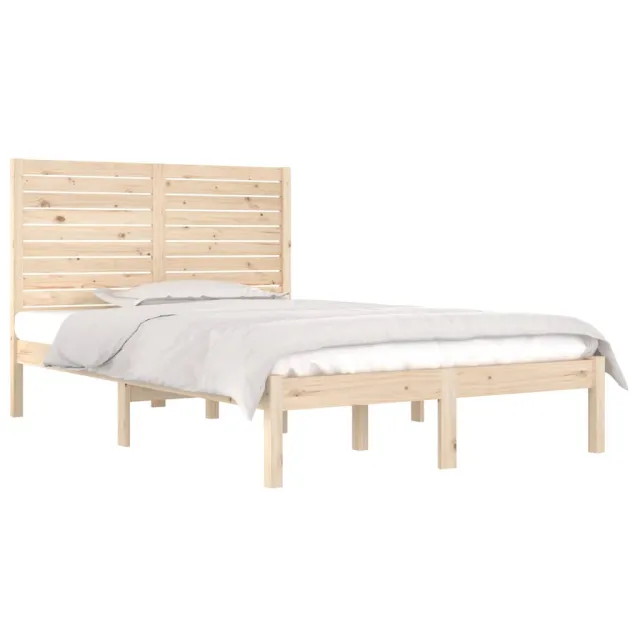 Cadre de lit sans matelas 135x190 cm bois massif