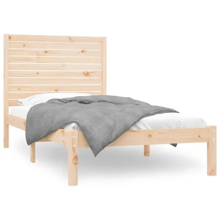 Cadre de lit sans matelas 100x200 cm bois massif 2
