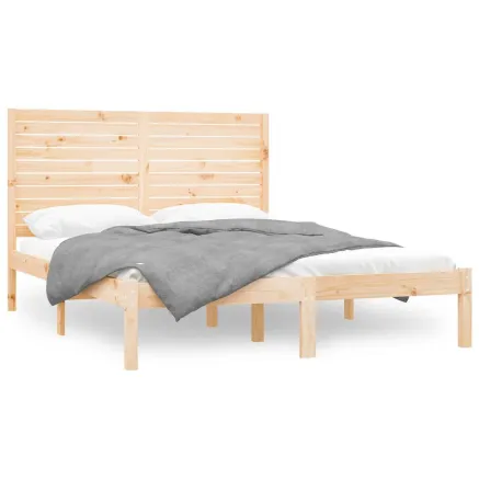 Cadre de lit sans matelas 120x200 cm bois massif 2