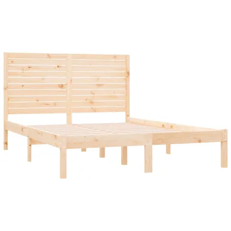 Cadre de lit sans matelas 140x200 cm bois massif