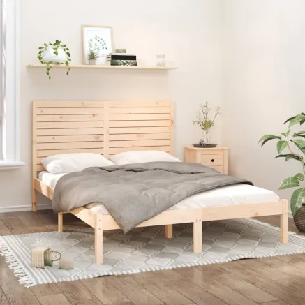 Cadre de lit sans matelas 150x200 cm bois massif