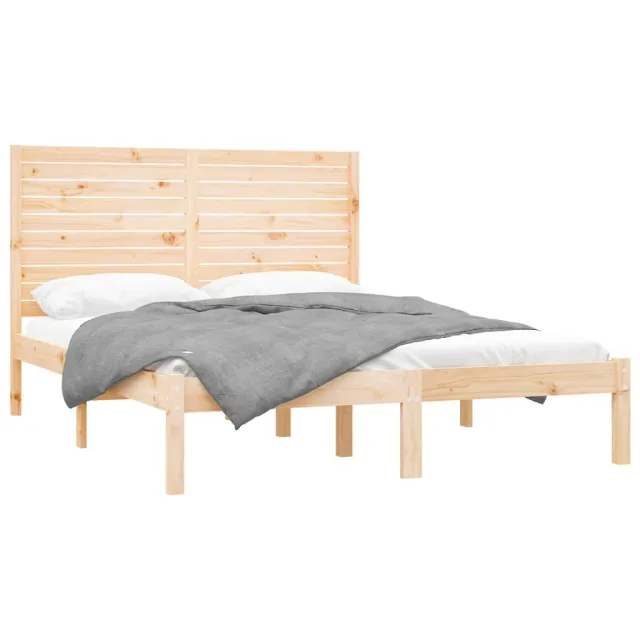 Cadre de lit sans matelas 150x200 cm bois massif
