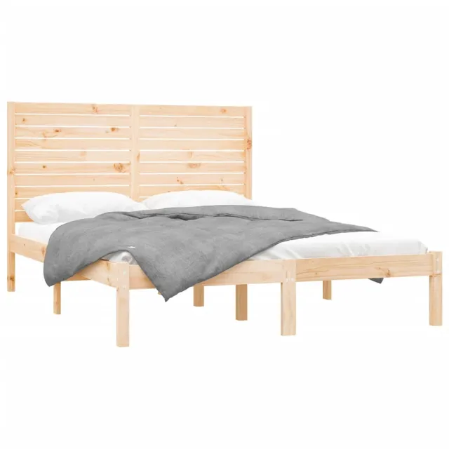 Cadre de lit sans matelas 160x200 cm bois massif