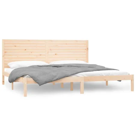 Cadre de lit sans matelas 200x200 cm bois massif
