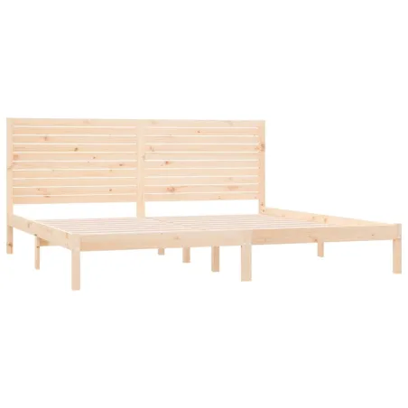 Cadre de lit sans matelas 200x200 cm bois massif
