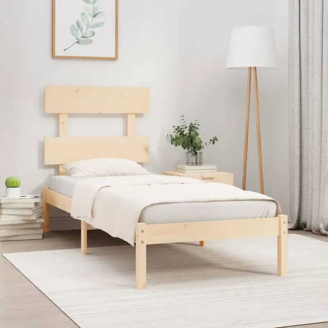 Cadre de lit sans matelas 75x190 cm bois massif