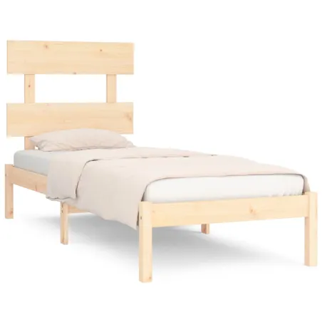Cadre de lit sans matelas 75x190 cm bois massif