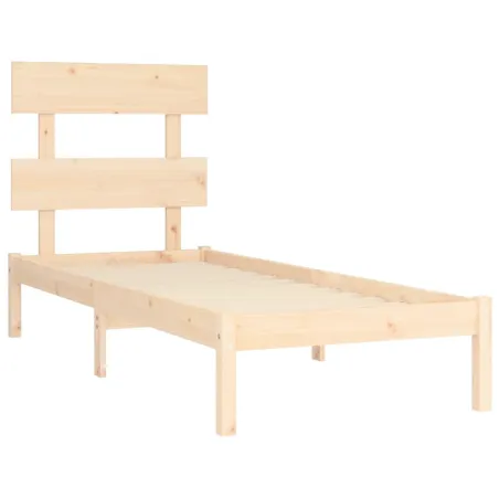 Cadre de lit sans matelas 75x190 cm bois massif