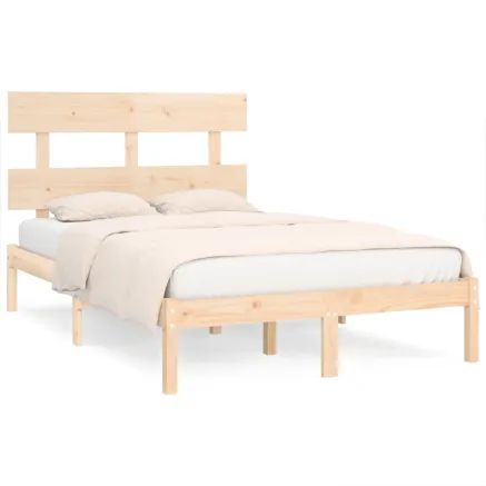 Cadre de lit sans matelas 120x200 cm bois massif 2