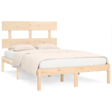 Cadre de lit sans matelas 150x200 cm bois massif