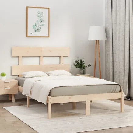 Cadre de lit sans matelas 160x200 cm bois massif