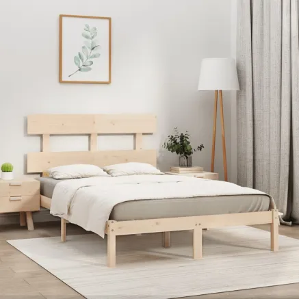 Cadre de lit sans matelas 180x200 cm bois massif