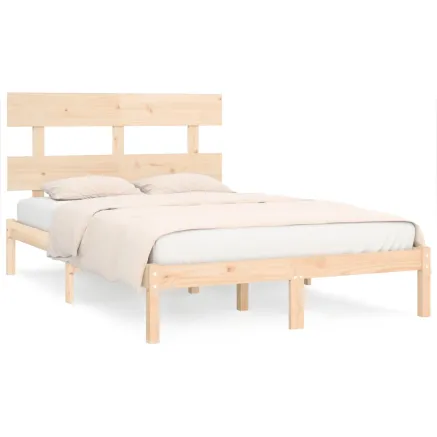 Cadre de lit sans matelas 200x200 cm bois massif 2