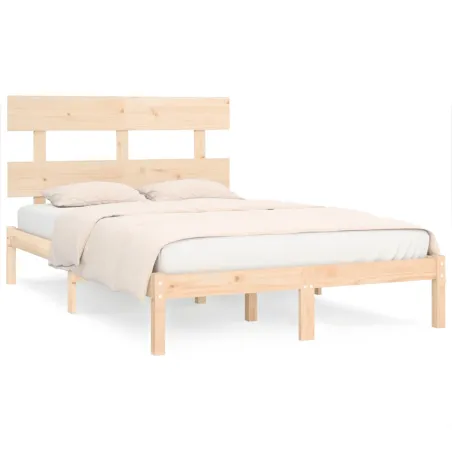Cadre de lit sans matelas 200x200 cm bois massif
