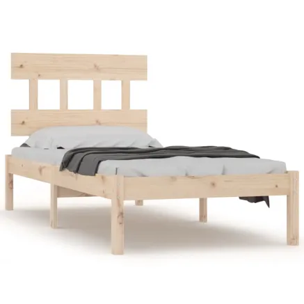 Cadre de lit sans matelas 90x190 cm bois massif 2