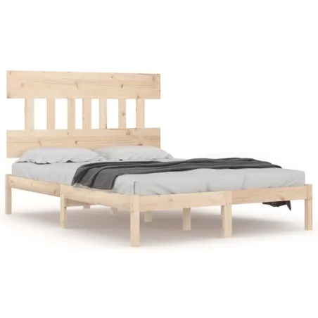 Cadre de lit sans matelas 120x200 cm bois massif