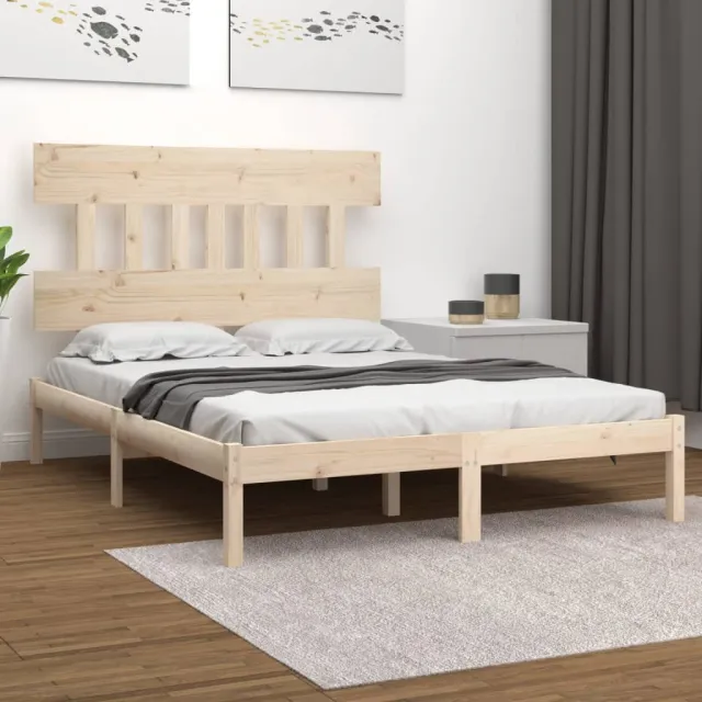Cadre de lit sans matelas 180x200 cm bois massif
