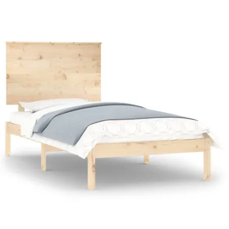 Cadre de lit sans matelas 75x190 cm bois massif