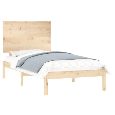 Cadre de lit sans matelas 75x190 cm bois massif