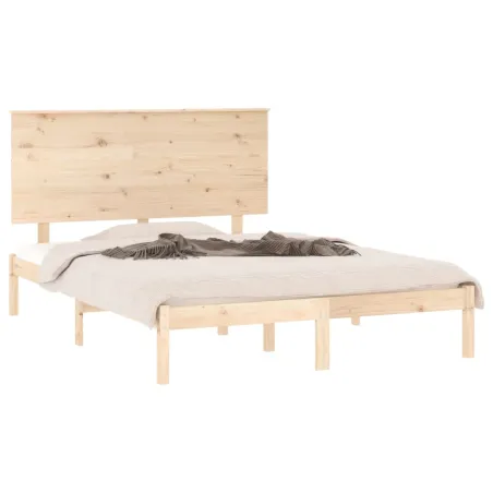 Cadre de lit sans matelas 140x190 cm bois de pin massif