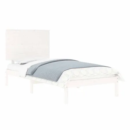 Cadre de lit sans matelas blanc 100x200 cm bois de pin massif