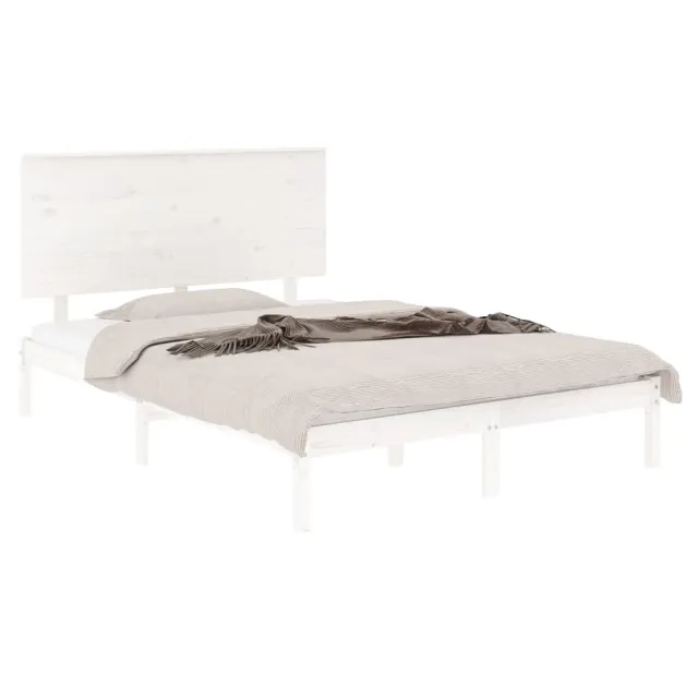 Cadre de lit sans matelas blanc 120x200 cm bois de pin massif