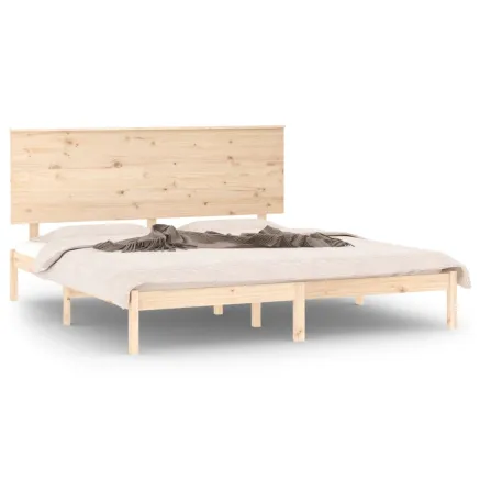 Cadre de lit sans matelas 150x200 cm bois massif 2