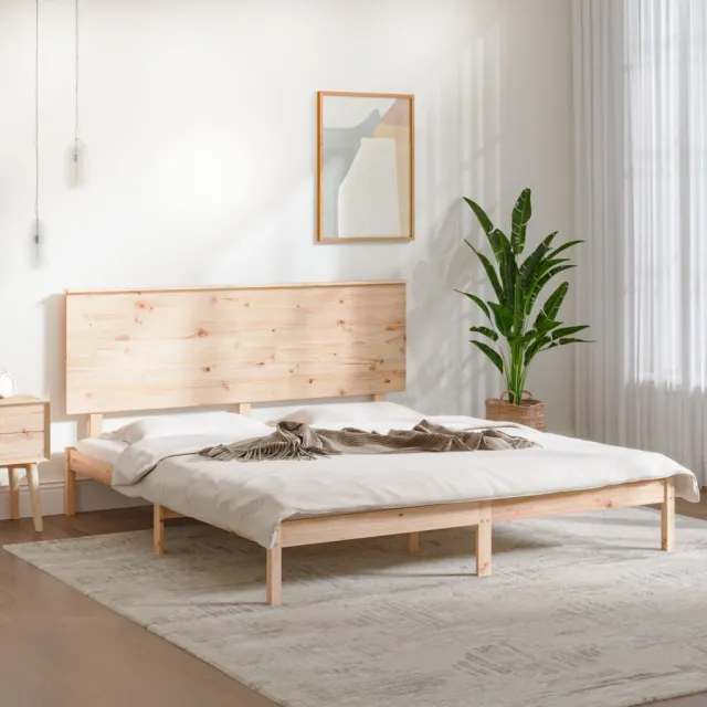 Cadre de lit sans matelas 200x200 cm bois massif de pin