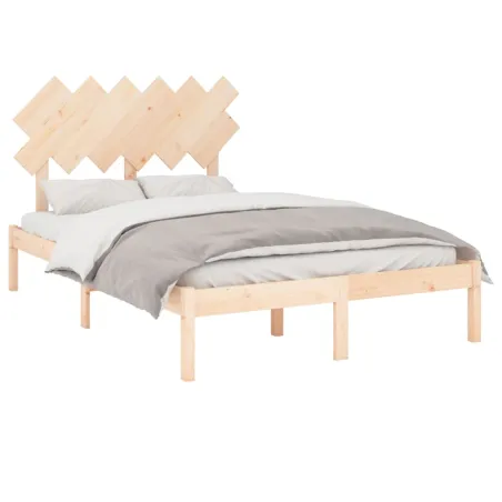 Cadre de lit sans matelas 120x190 cm bois massif