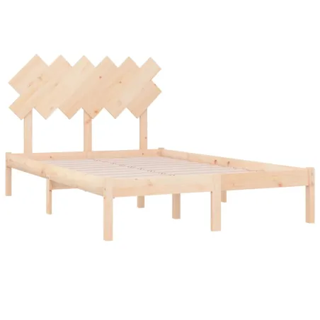 Cadre de lit sans matelas 120x190 cm bois massif