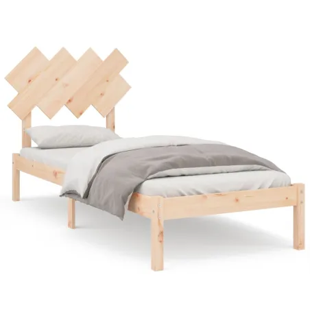 Cadre de lit sans matelas 90x200 cm bois massif