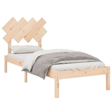 Cadre de lit sans matelas 90x200 cm bois massif