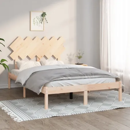 Cadre de lit sans matelas 120x200 cm bois massif