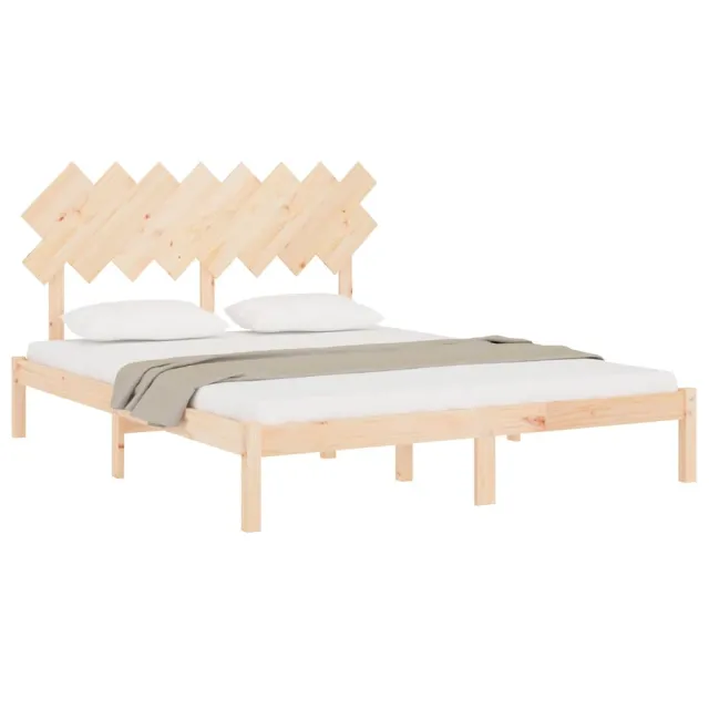 Cadre de lit sans matelas 160x200 cm bois massif