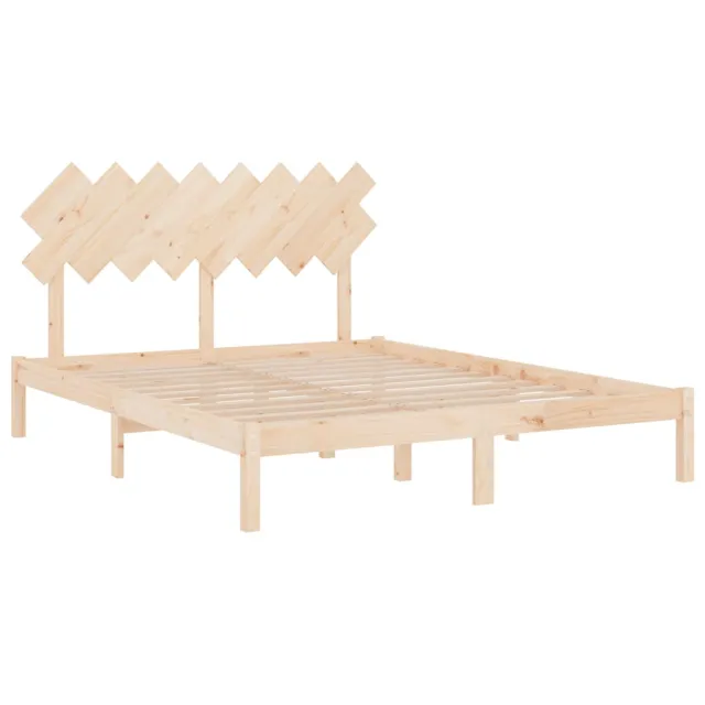 Cadre de lit sans matelas 160x200 cm bois massif