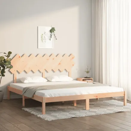 Cadre de lit sans matelas 180x200 cm bois massif