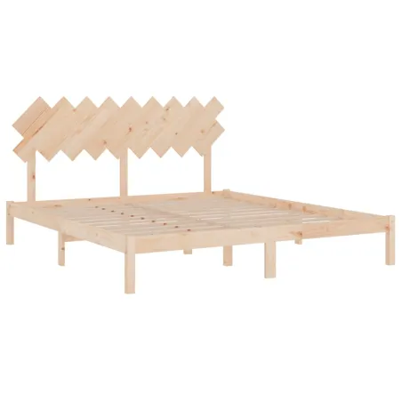Cadre de lit sans matelas 180x200 cm bois massif