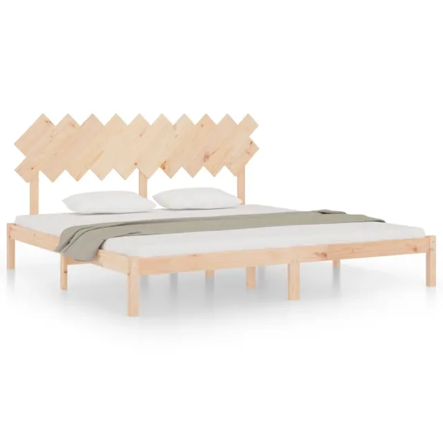 Cadre de lit sans matelas 200x200 cm bois massif