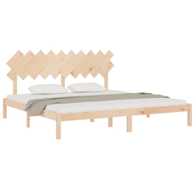 Cadre de lit sans matelas 200x200 cm bois massif