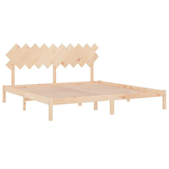 Cadre de lit sans matelas 200x200 cm bois massif