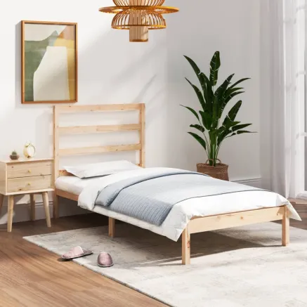 Cadre de lit sans matelas 90x190 cm bois massif