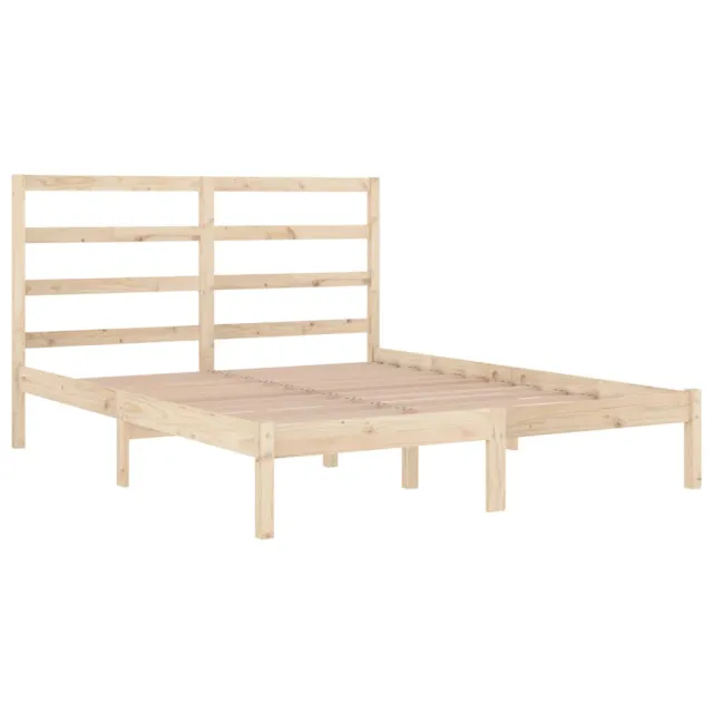 Cadre de lit sans matelas 135x190 cm bois massif
