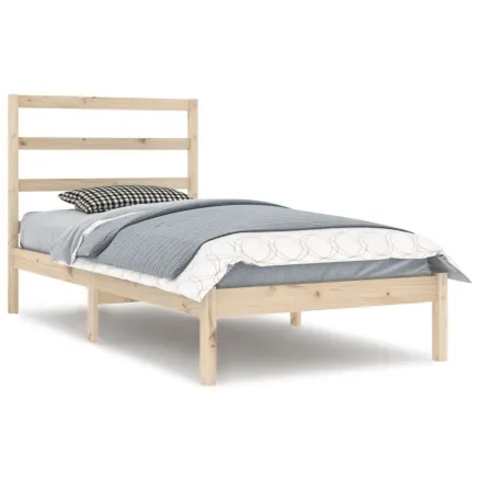 Cadre de lit sans matelas 90x200 cm bois de pin massif 2