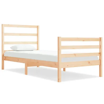 Cadre de lit sans matelas bois de pin massif 90x190 cm 2