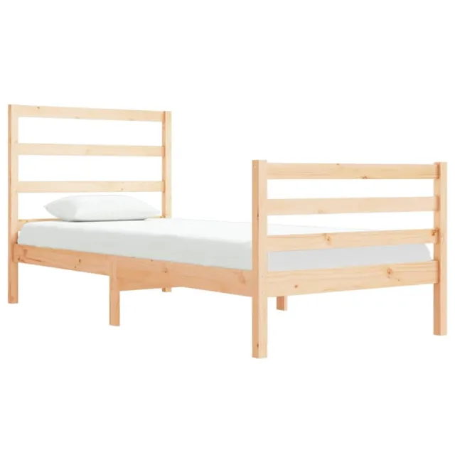 Cadre de lit sans matelas bois de pin massif 90x190 cm