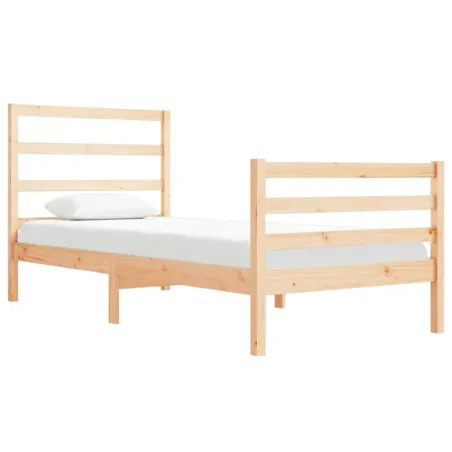 Cadre de lit sans matelas bois de pin massif 90x190 cm