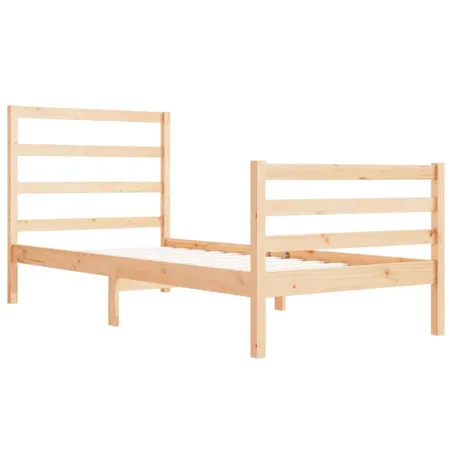 Cadre de lit sans matelas bois de pin massif 90x190 cm
